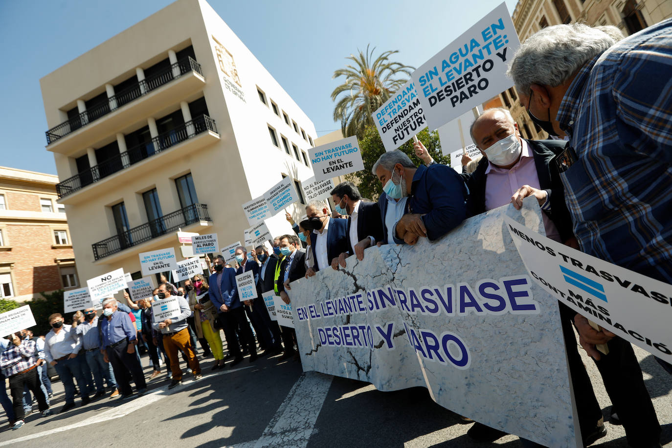 Fotos: Protesta del Sindicato Central de Regantes del Acueducto Tajo-Segura