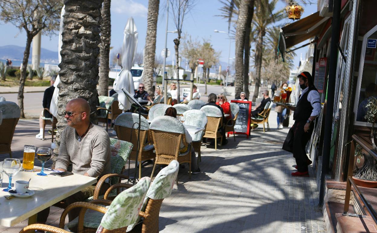 Una terraza en Palma de Mallorca. 