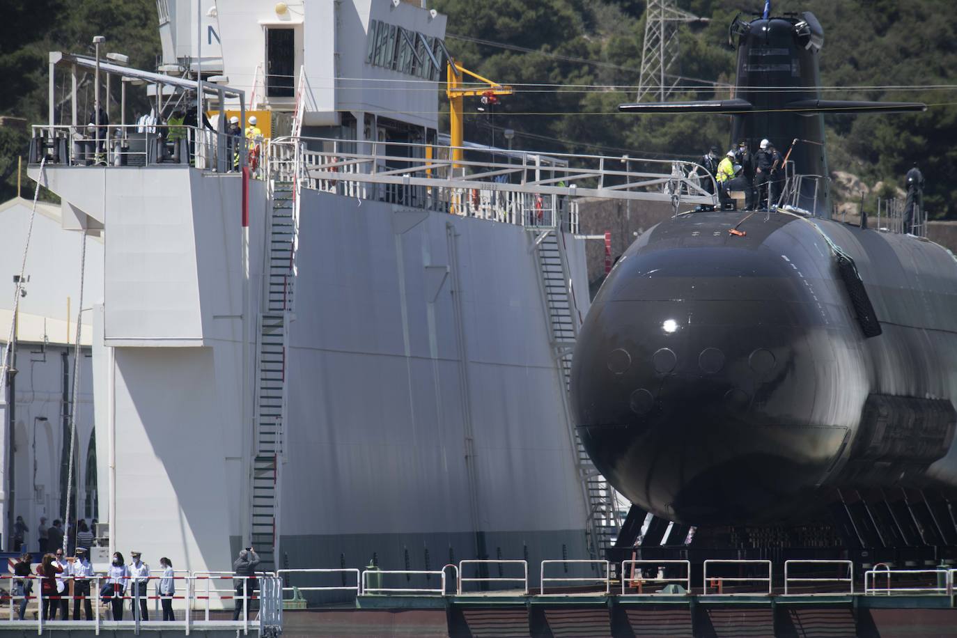 Fotos: El submarino &#039;Isaac Peral&#039; supera las primeras prubas de soplado