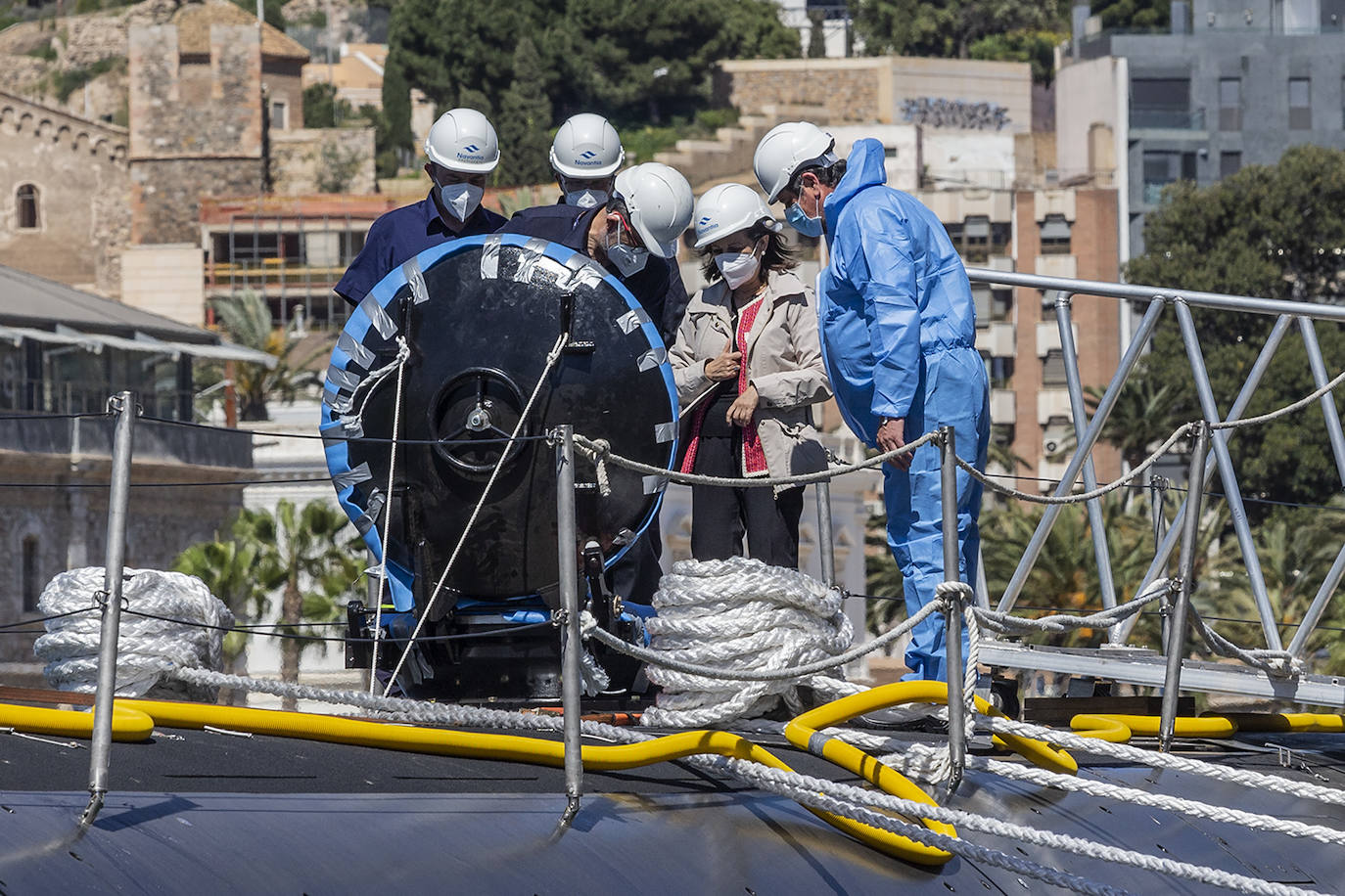 Fotos: Visita de la ministra de Defensa, Margarita Robles, al submarino S-81 en Cartagena