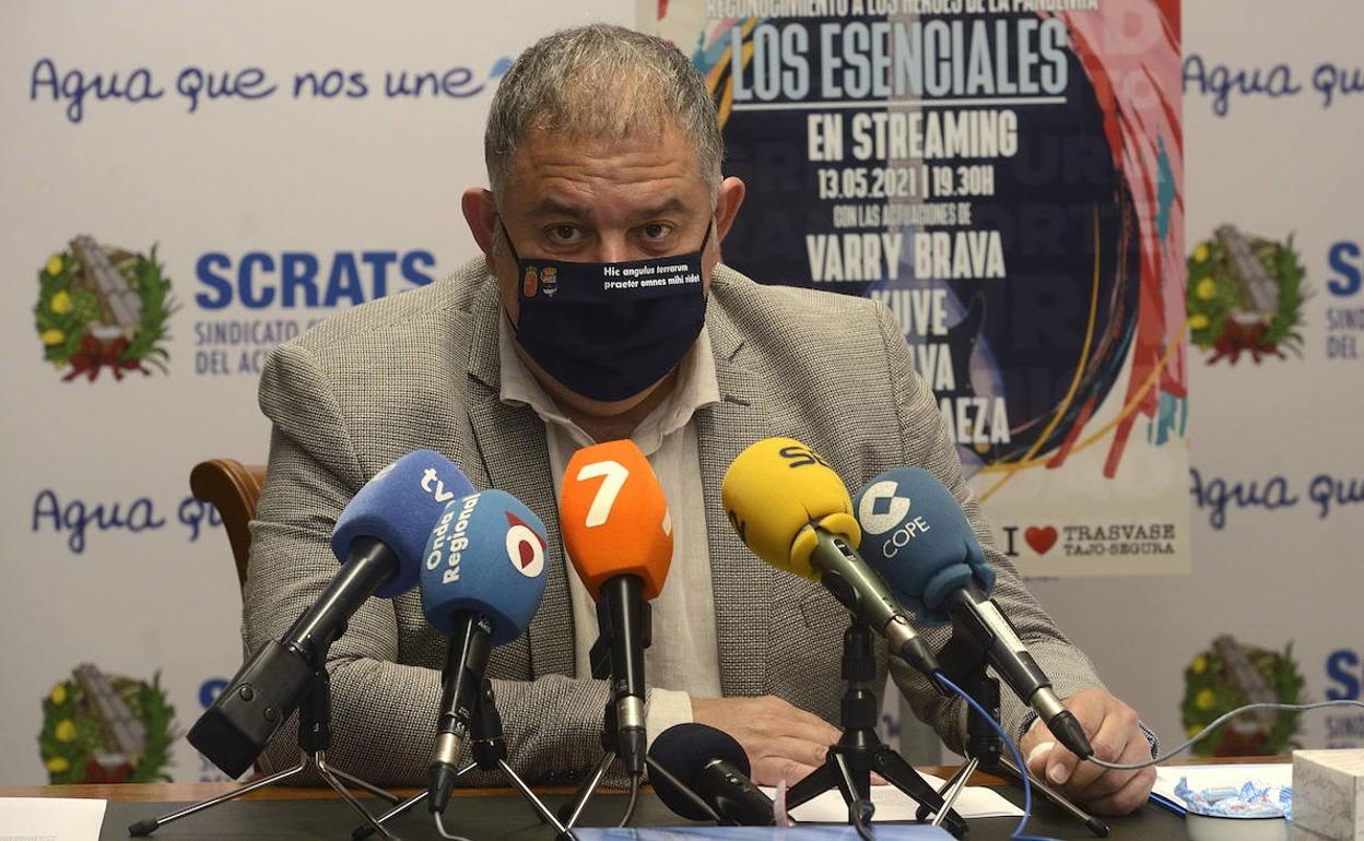 El presidente del Sindicato de Regantes del Tajo-Segura, Lucas Jiménez, en una fotografía de archivo.