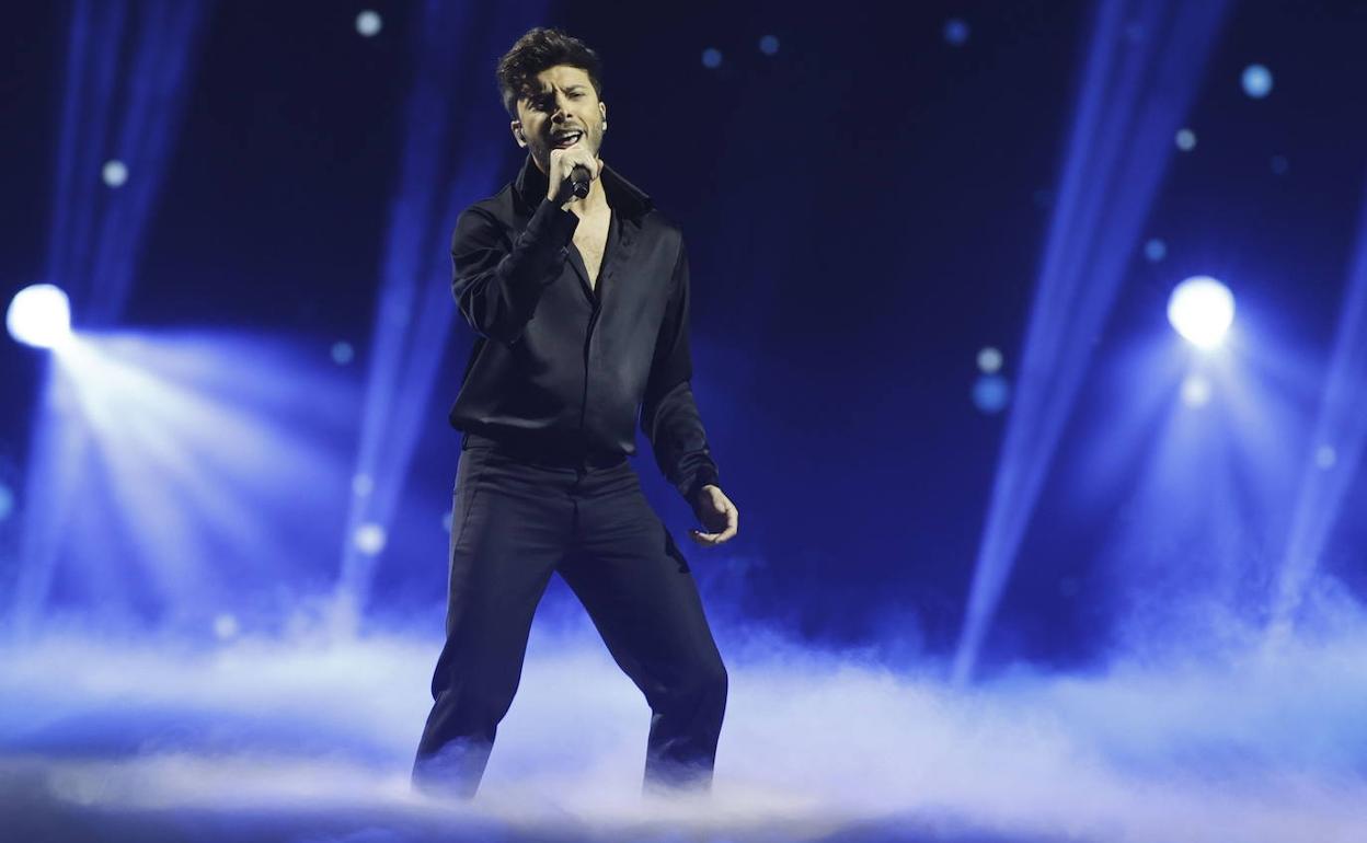 Blas Cantó, durante su actuación de este sábado en Eurovisión.