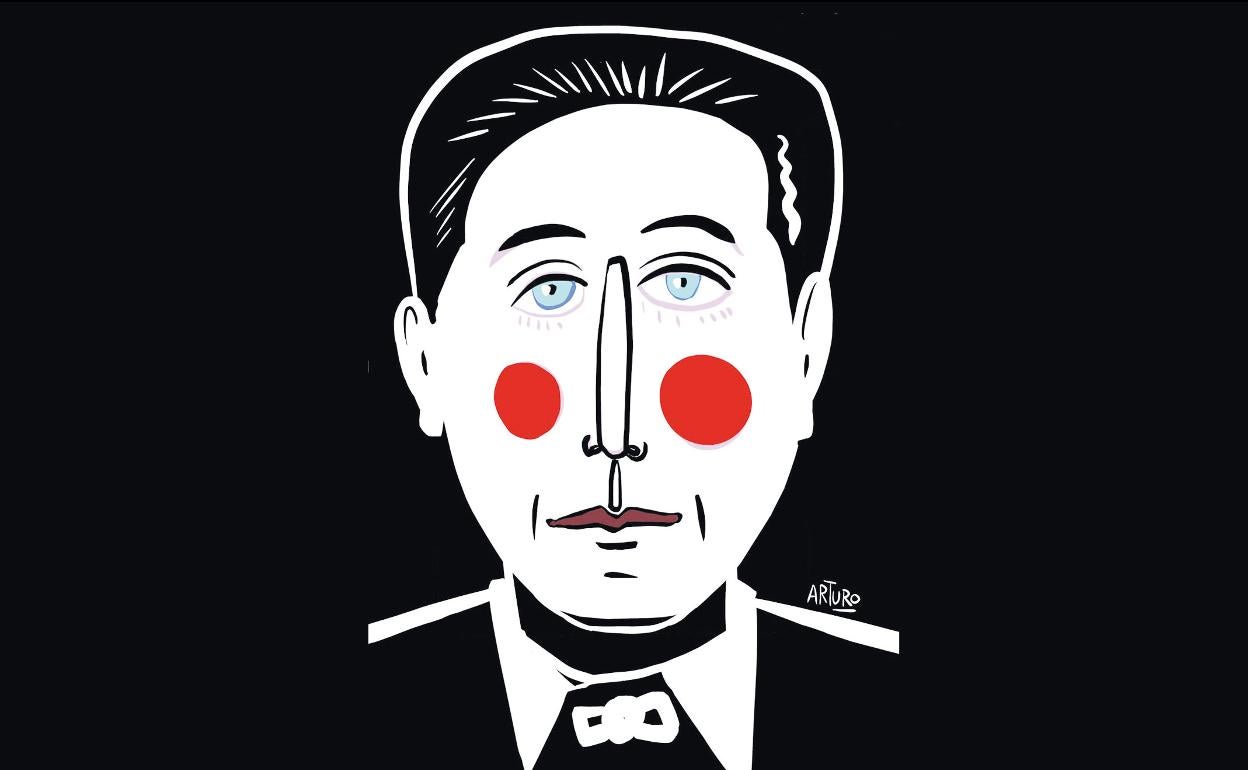 Ilustración basada en el retrato de Gabriel Miró para la portada de Ababol.