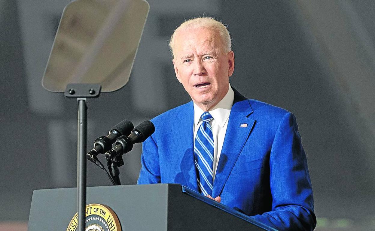 Biden, durante su intervención en la Casa Blanca el viernes.