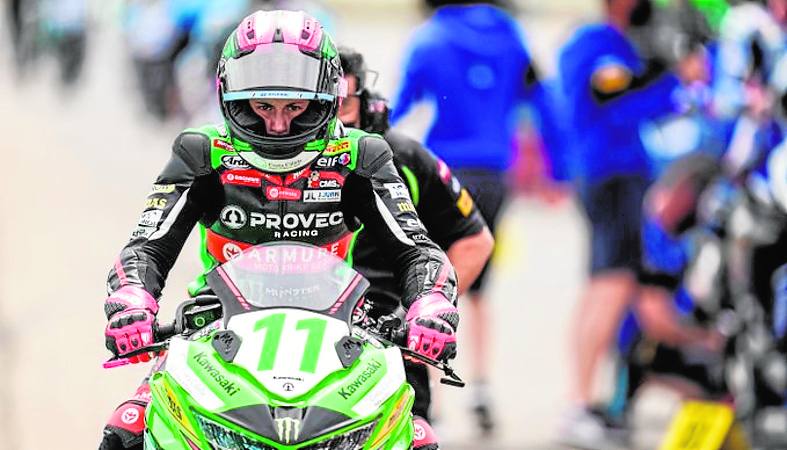 Ana Carrasco, este sábado en el circuito de Misano.