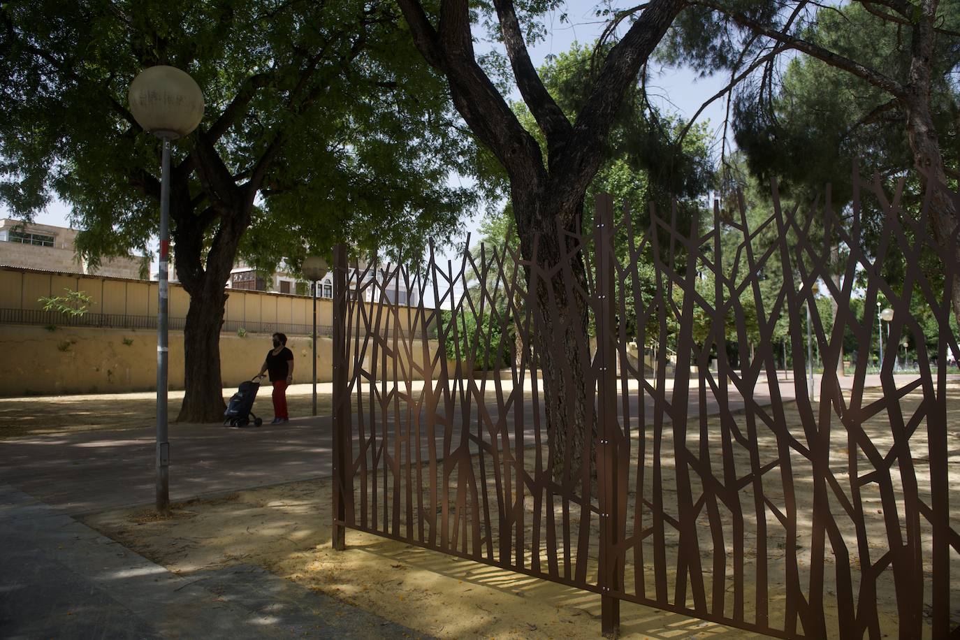 Fotos: Comienza el vallado del Jardín del Malecón de Murcia