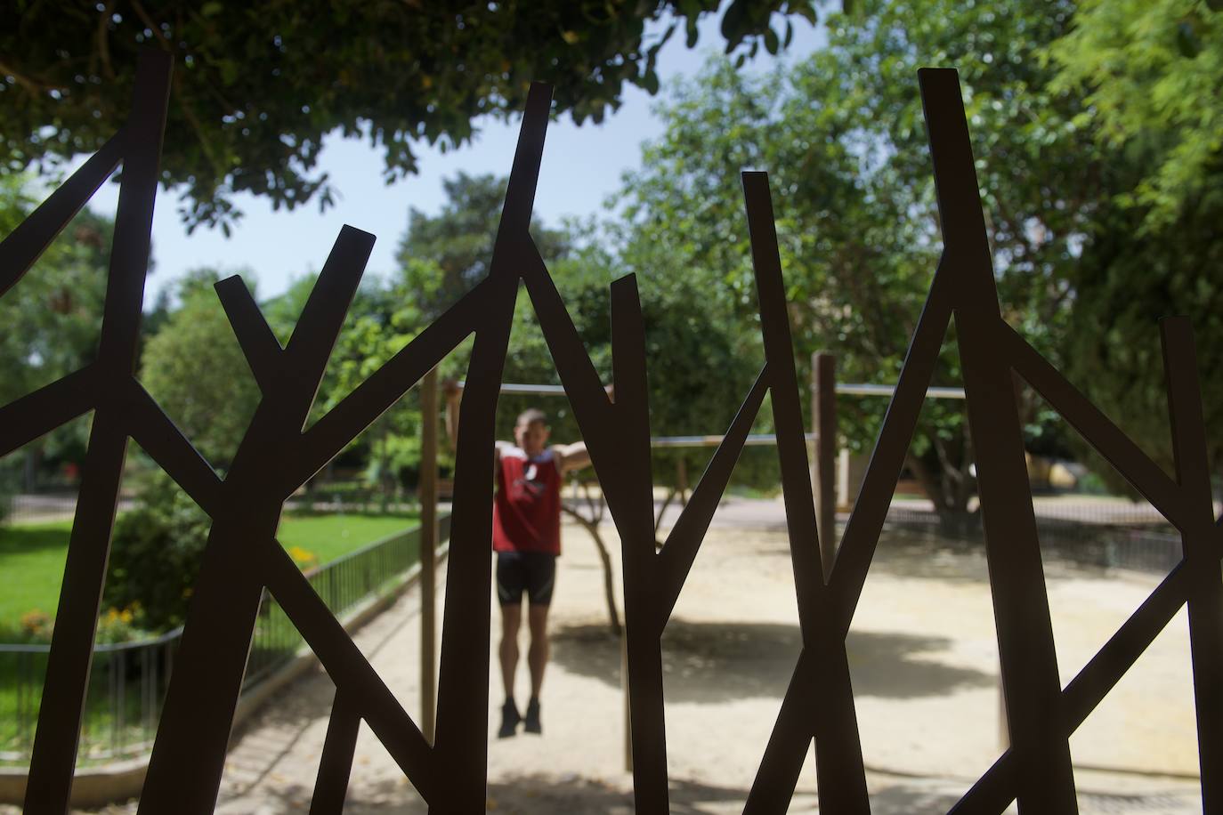 Fotos: Comienza el vallado del Jardín del Malecón de Murcia