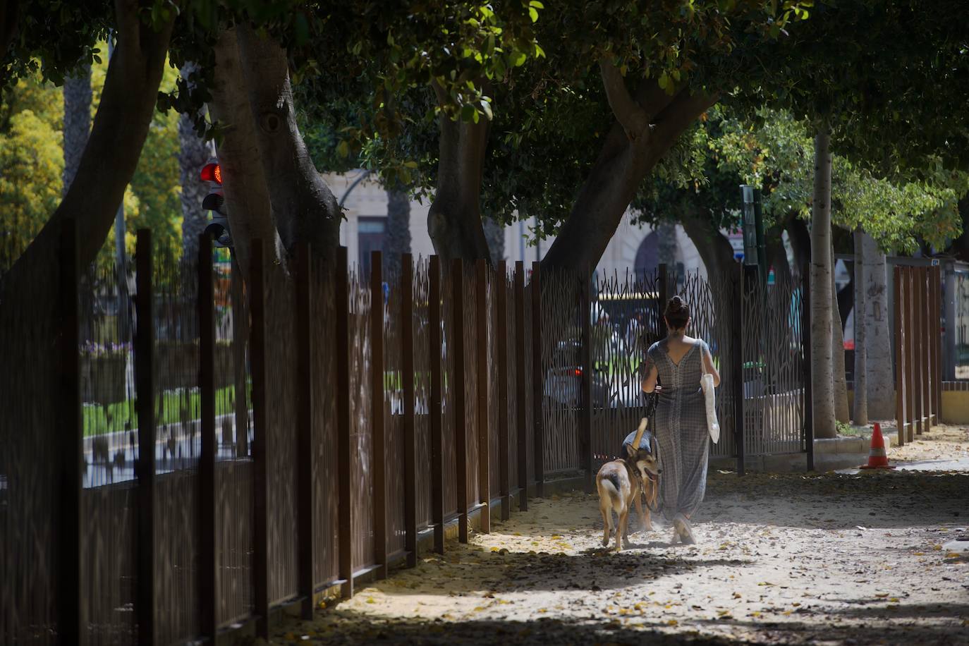 Fotos: Comienza el vallado del Jardín del Malecón de Murcia