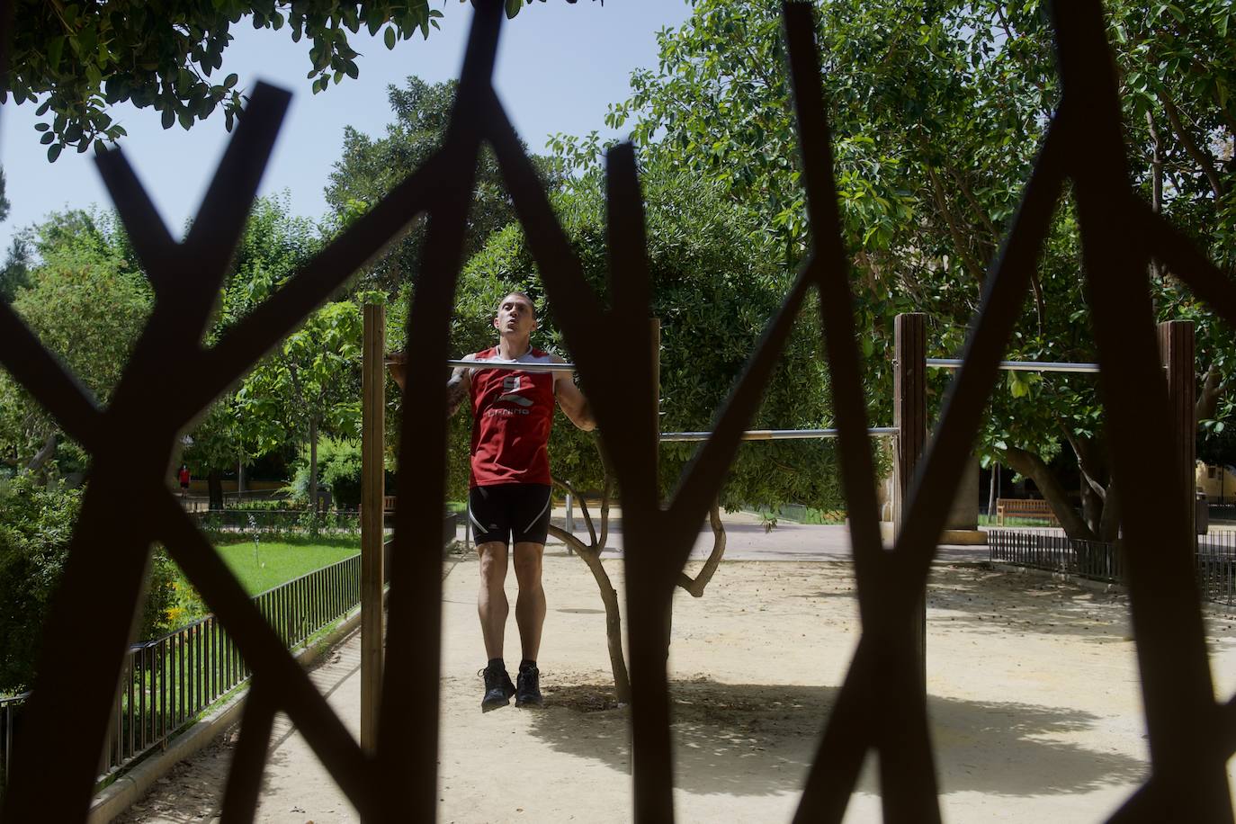 Fotos: Comienza el vallado del Jardín del Malecón de Murcia