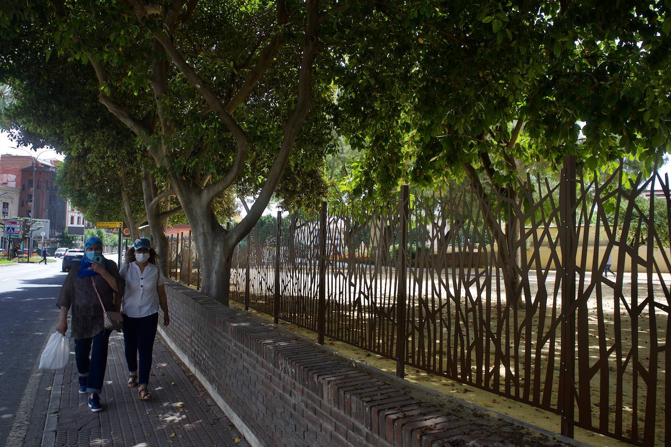 Fotos: Comienza el vallado del Jardín del Malecón de Murcia