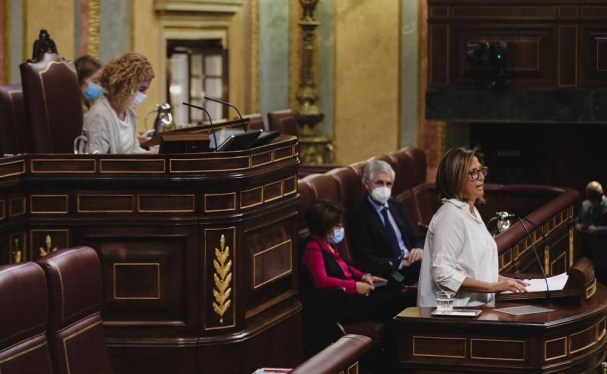 La diputada Isabel Borrego en el Congreso de los Diputados.