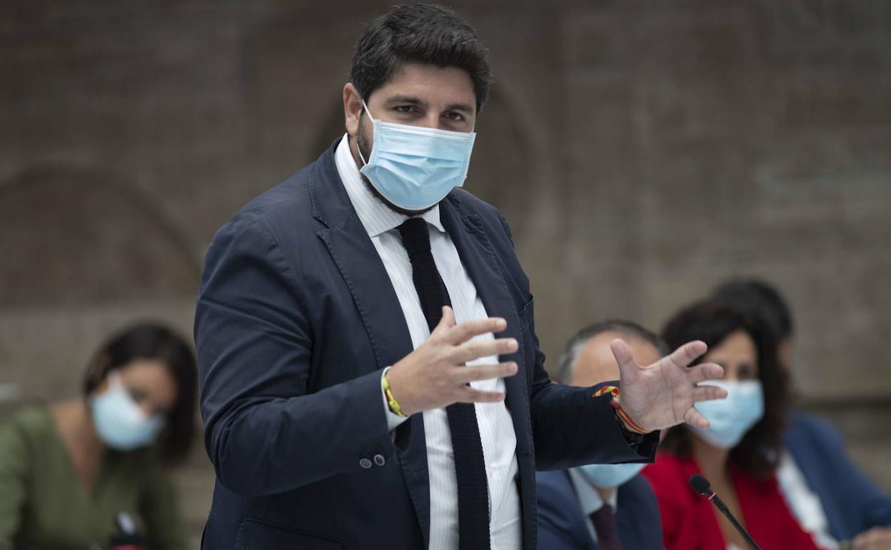 Fernando López Miras, en la Asamblea Regional, en una imagen de archivo. 