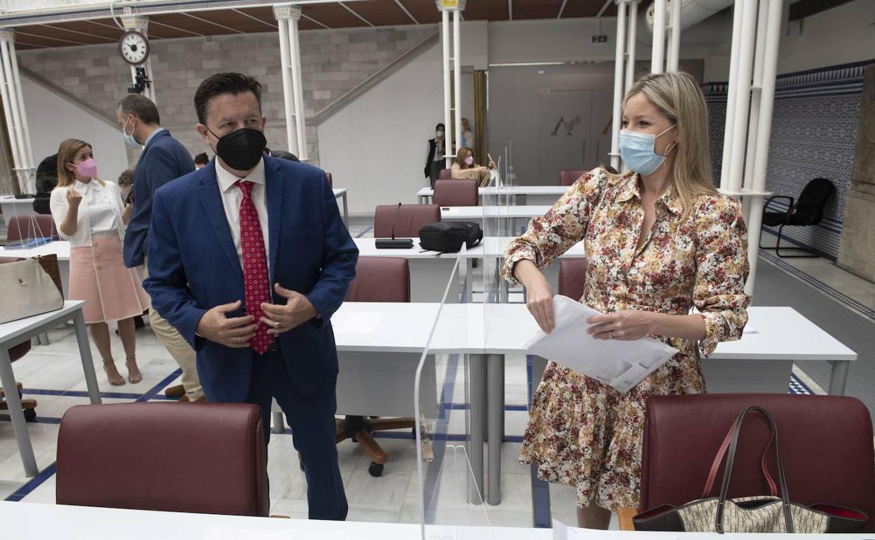 Juanjo Molina y Ana Martínez Vidal en la Asamblea, en una imagen de archivo 