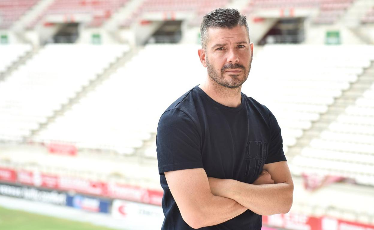 Víctor Curto, el miércoles, en el estadio Enrique Roca. 