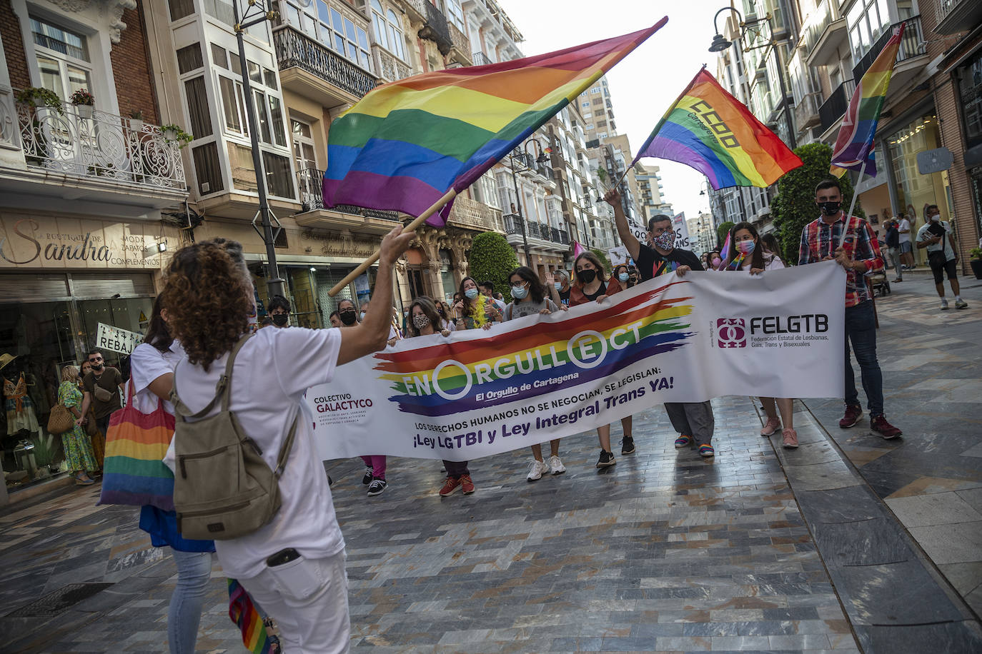 Fotos: Clamor por la Ley Integral Trans en la marcha del Orgullo en Cartagena