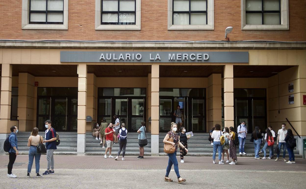Universitarios en el Aulario de La Merced de Mucia, en una imagen de archivo.