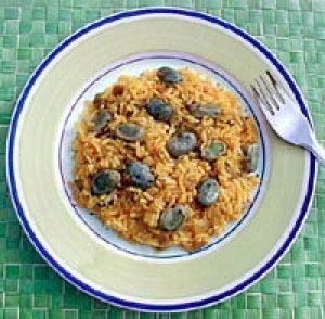 Arroz con habas de la huerta