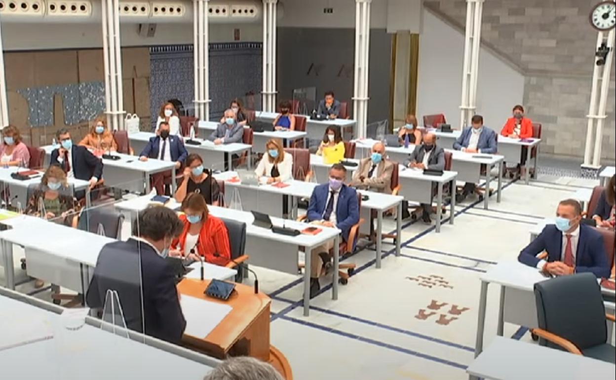 Pleno de la Asamblea Regional, este miércoles.