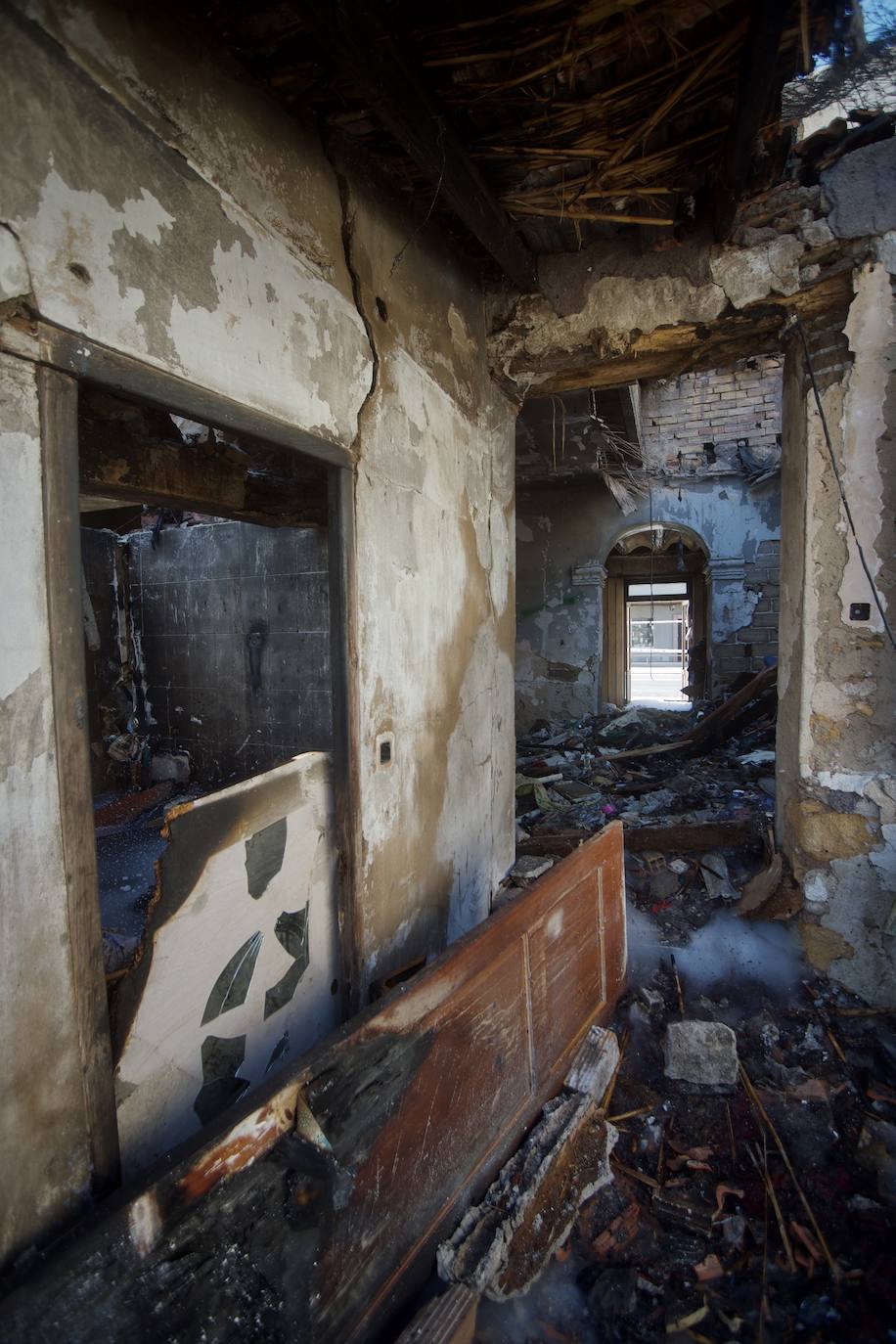 Fotos: Incendio en un huerto abandonado de Barriomar