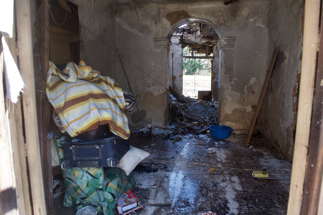 Fotos: Incendio en un huerto abandonado de Barriomar