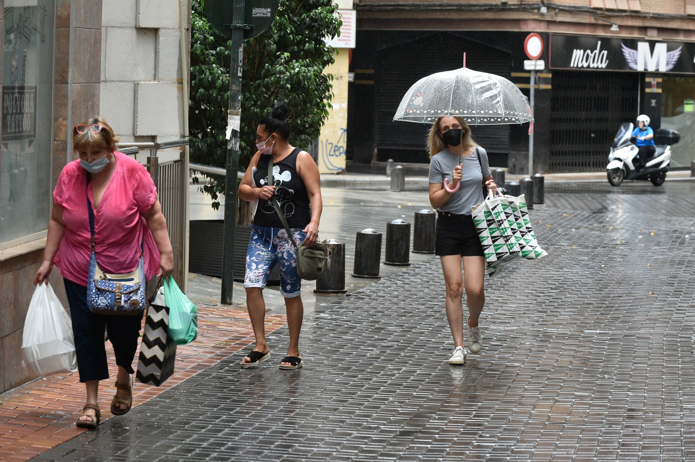 Día lluvioso en Murcia.