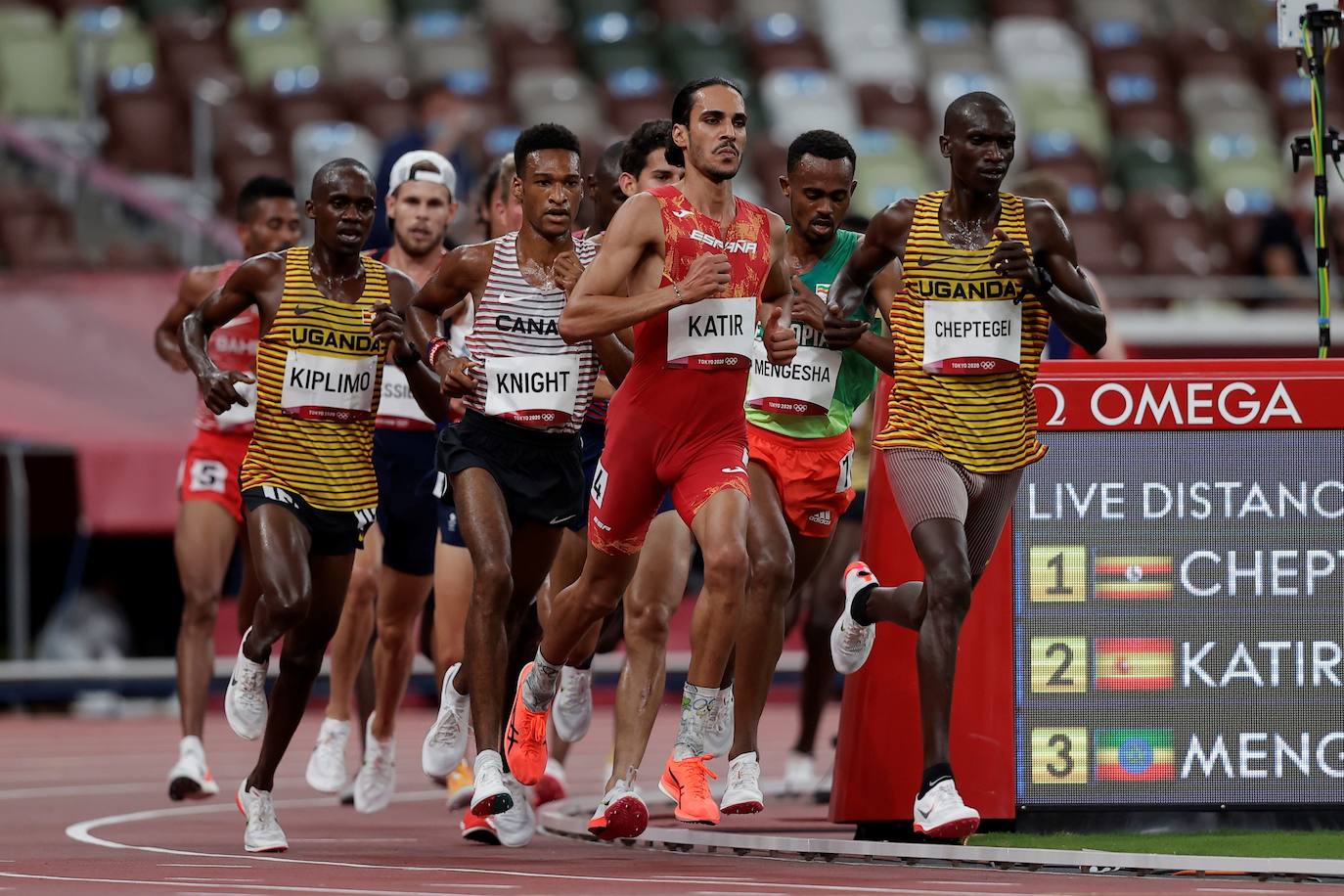 El español Katir, a la cabeza en las rondas preliminares de los 5.000 metros masculino en los Juegos Olímpicos. 