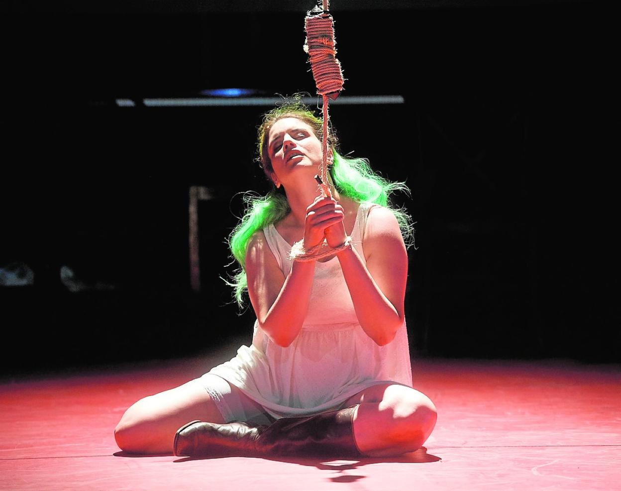 Miranda Gas, representando en San Javier 'La casa de los espíritus'. 