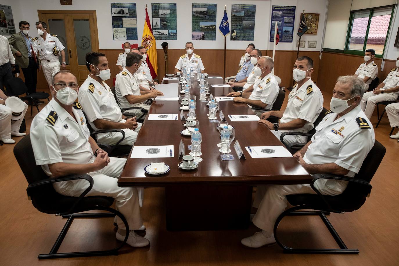 Fotos: El Rey visita en Cartagena la Fuerza de Medidas Contraminas de la Armada en su 75 aniversario