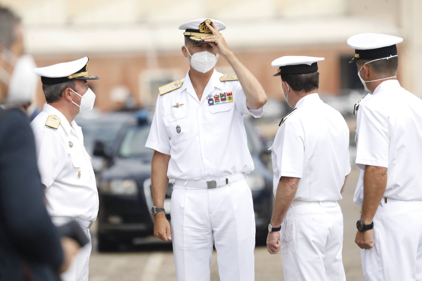 Fotos: El Rey visita en Cartagena la Fuerza de Medidas Contraminas de la Armada en su 75 aniversario