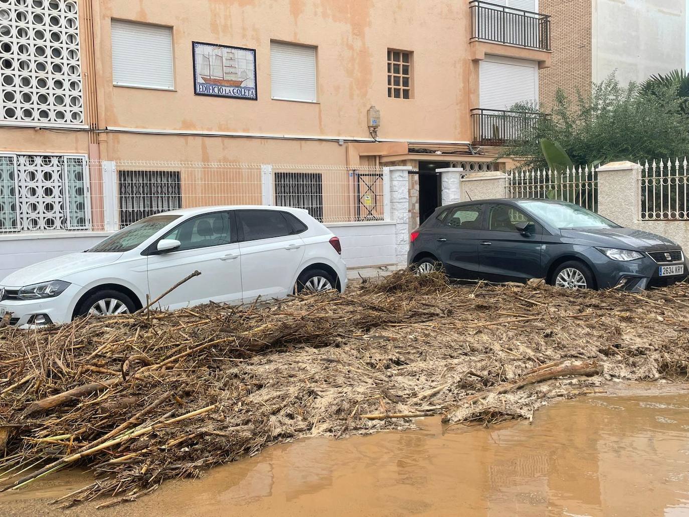 Fotos: La lluvia torrencial desborda calles y ramblas en Águilas