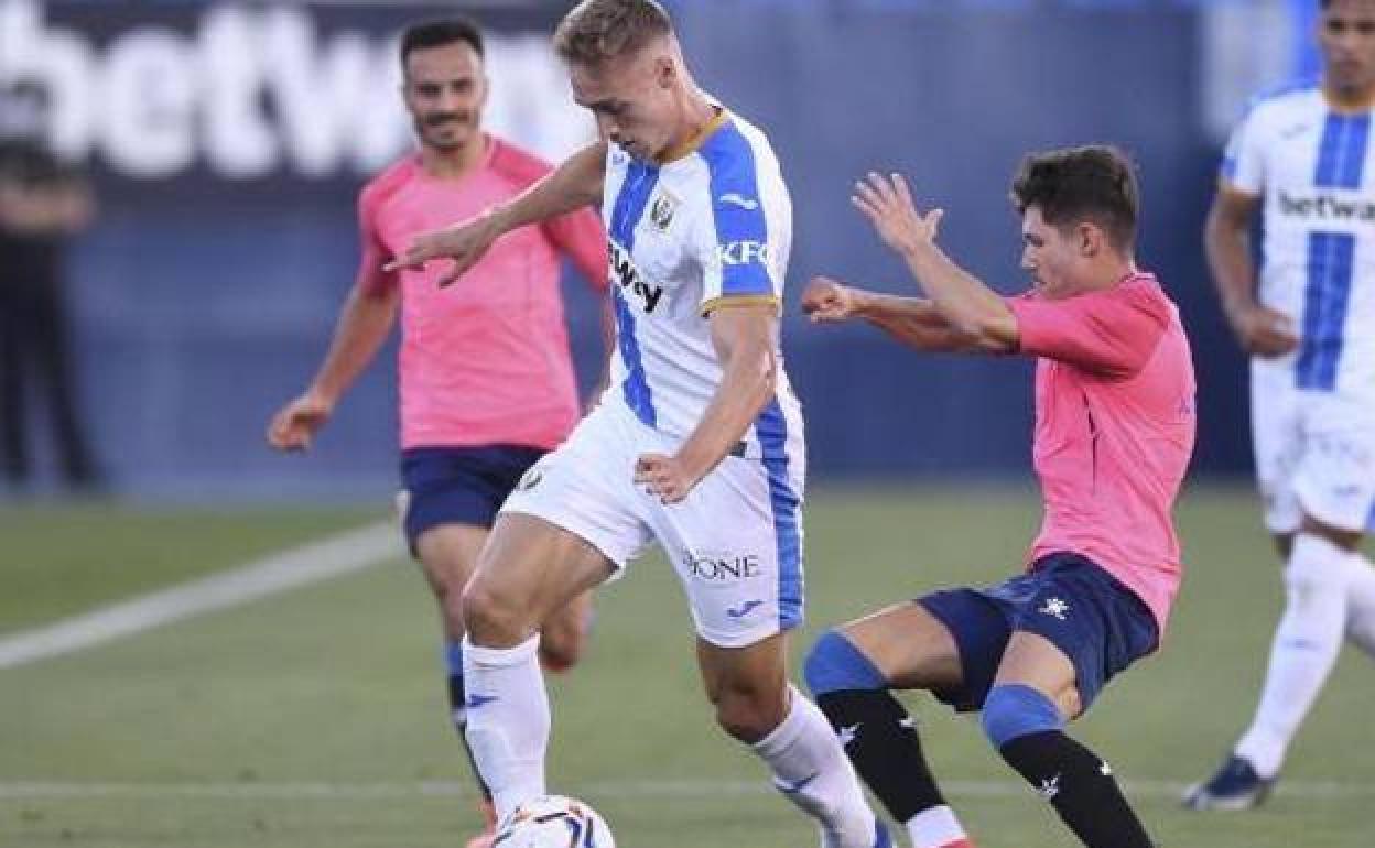 Manu Garrido, en un partido con el Leganés. 