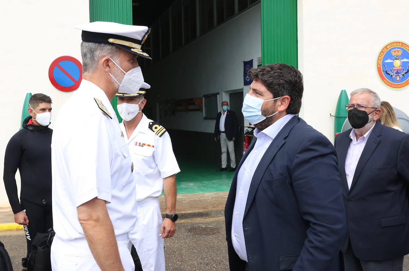 Fotos: El Rey visita en Cartagena la Fuerza de Medidas Contraminas de la Armada en su 75 aniversario