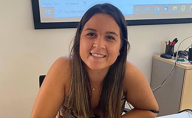 Margarita Martínez Gallardo, en Hispatec, en Almería. 