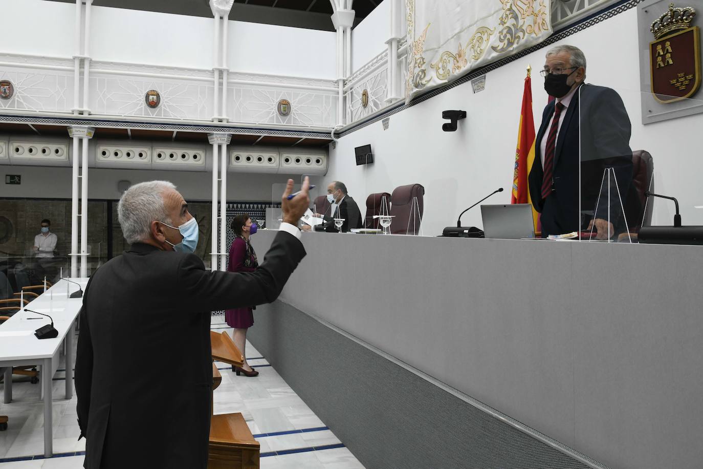 Fotos: El servicio ferroviario se discute en le Pleno de la Asamblea Regional