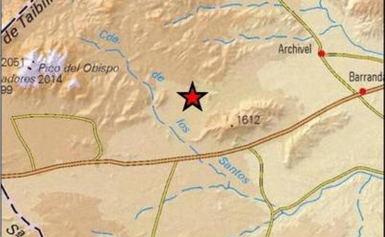 Epicentro del terremoto.