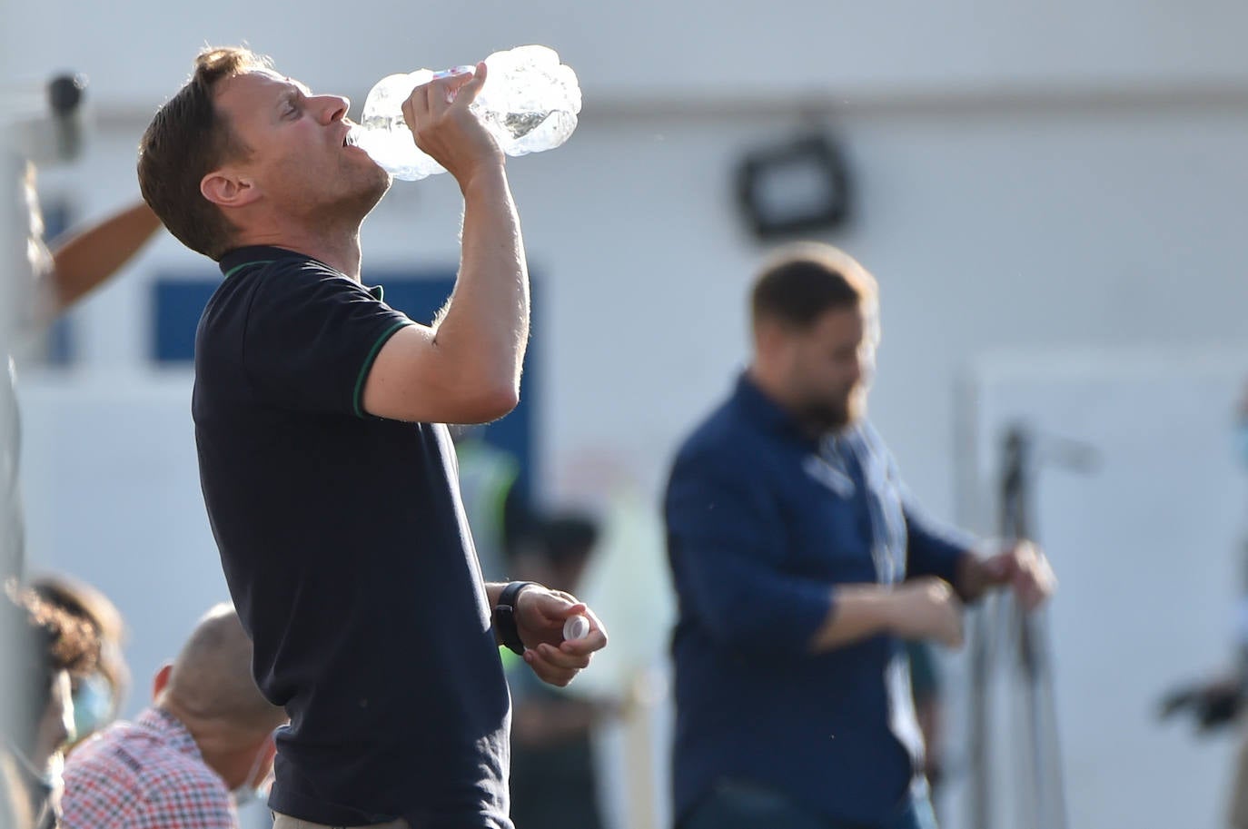 Los jugadores del Mar Menor celebrando el gol de la victoria.