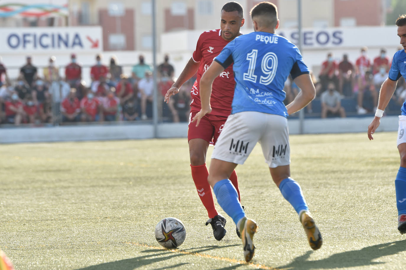 Los jugadores del Mar Menor celebrando el gol de la victoria.
