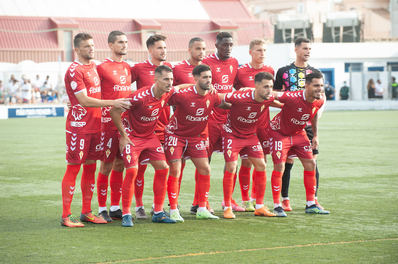 Los jugadores del Mar Menor celebrando el gol de la victoria.