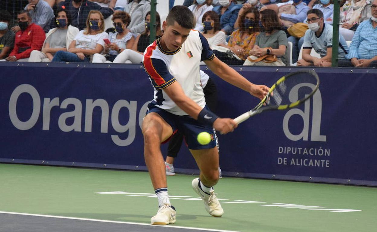 Carlos Alcaraz, este jueves. 