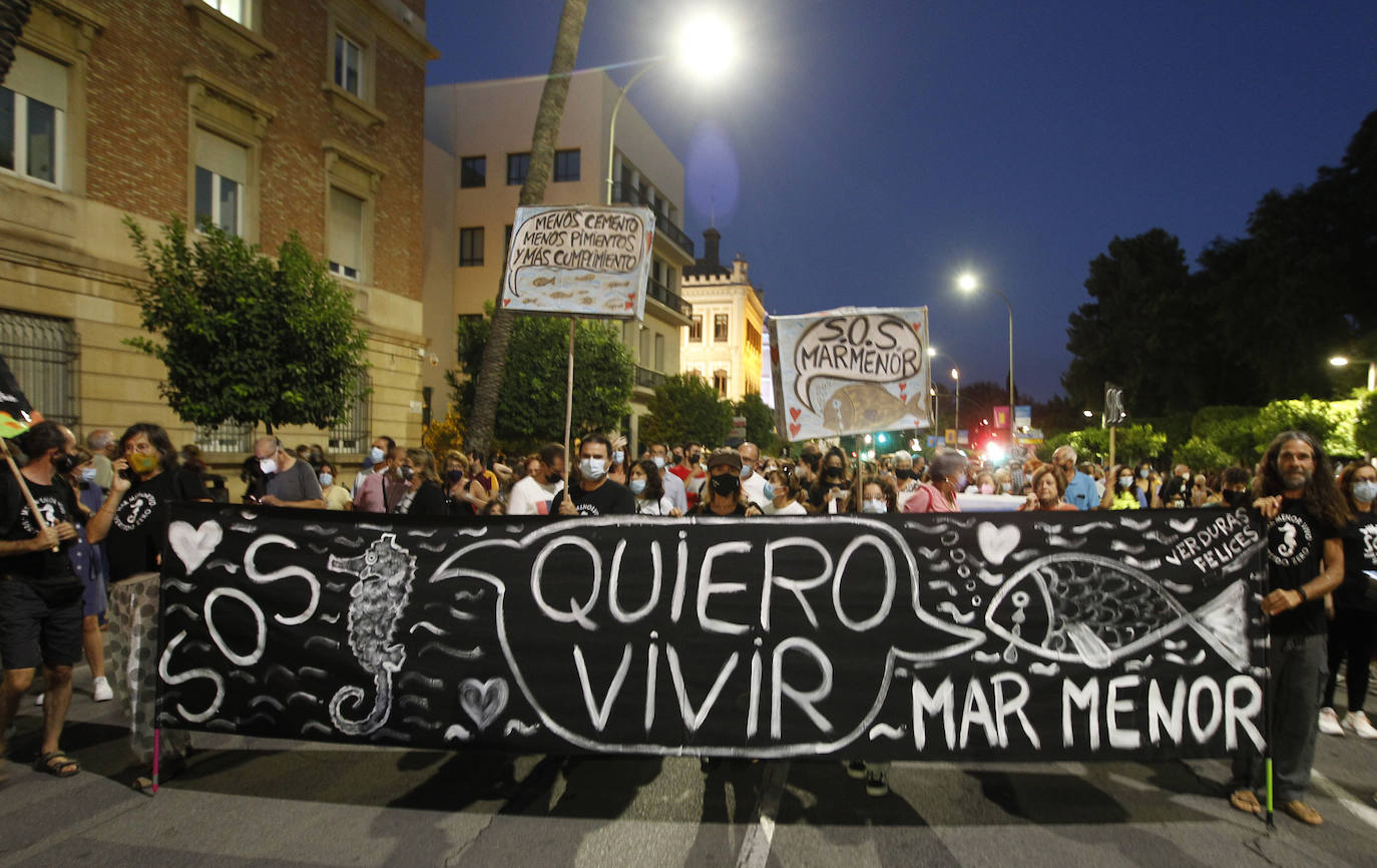 Fotos: Las imágenes de la manifestación en defensa del Mar Menor en Murcia