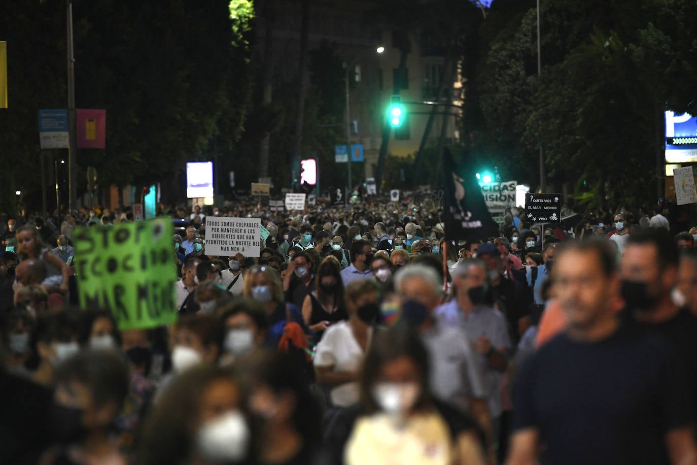 Fotos: Las imágenes de la manifestación en defensa del Mar Menor en Murcia