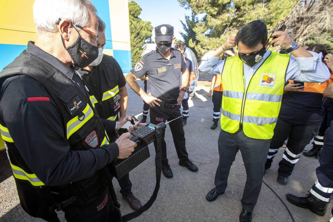 Fotos: Simulacro de un supuesto escape químico en La Ajorra