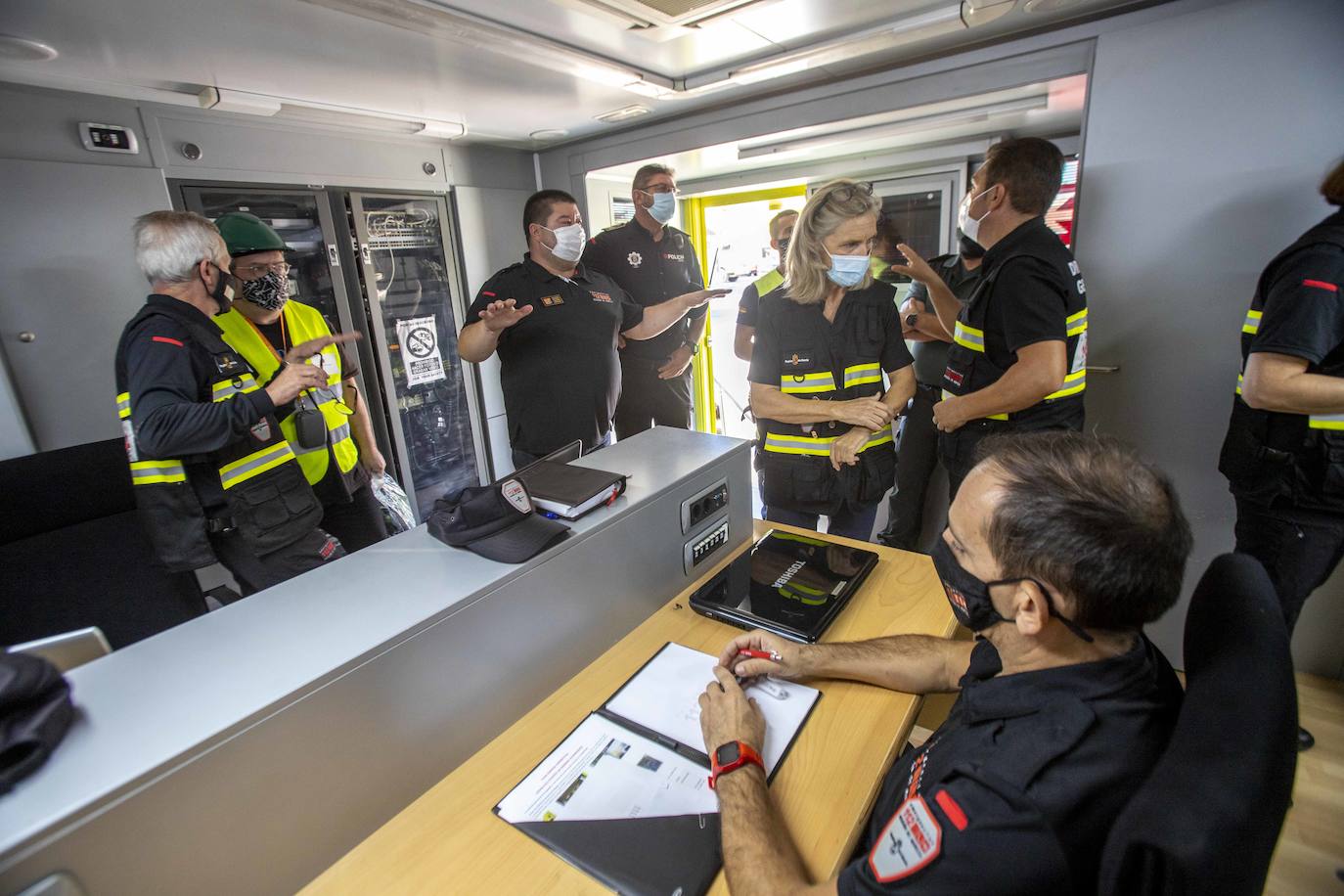 Fotos: Simulacro de un supuesto escape químico en La Ajorra