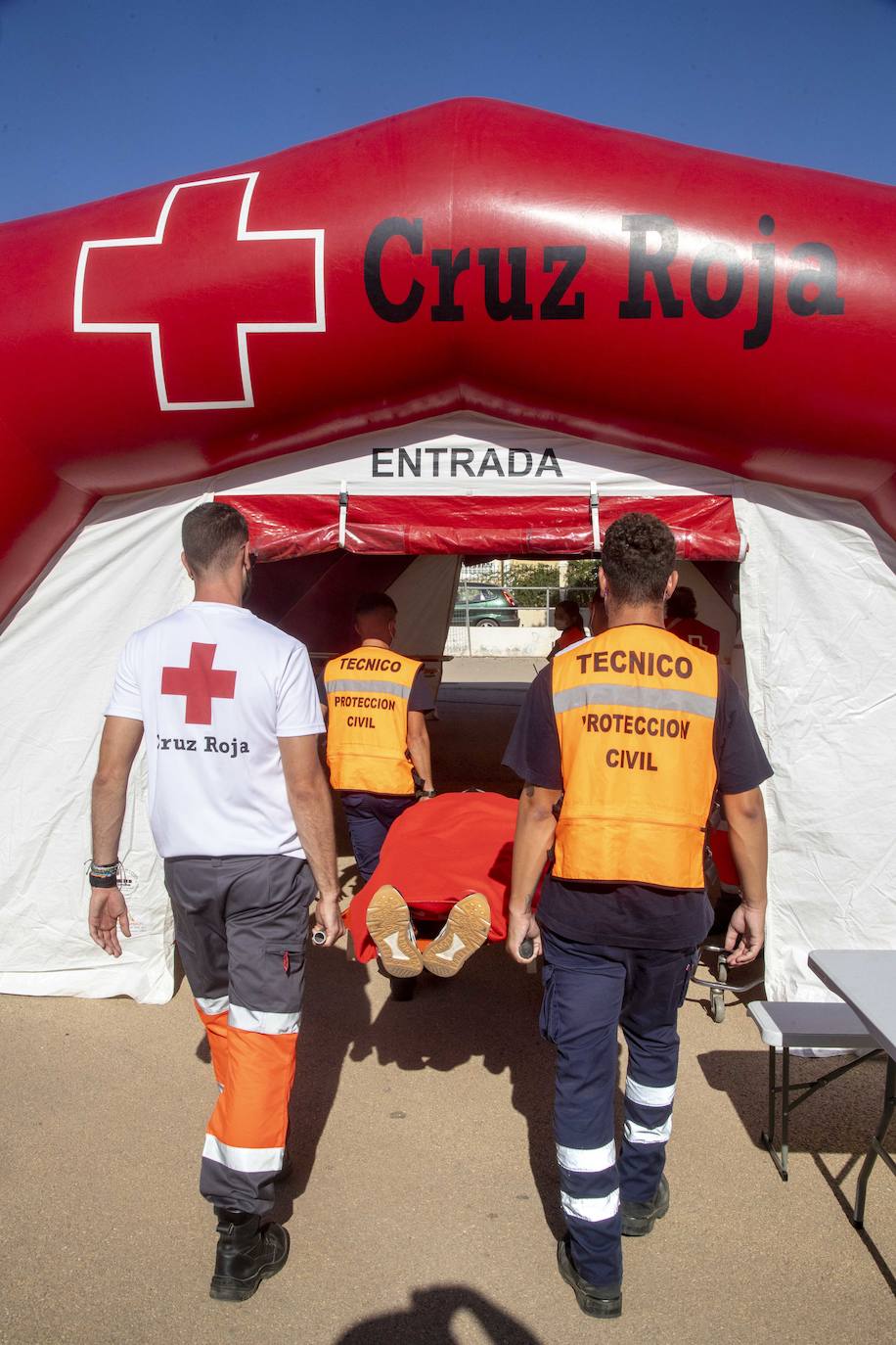 Fotos: Simulacro de un supuesto escape químico en La Ajorra