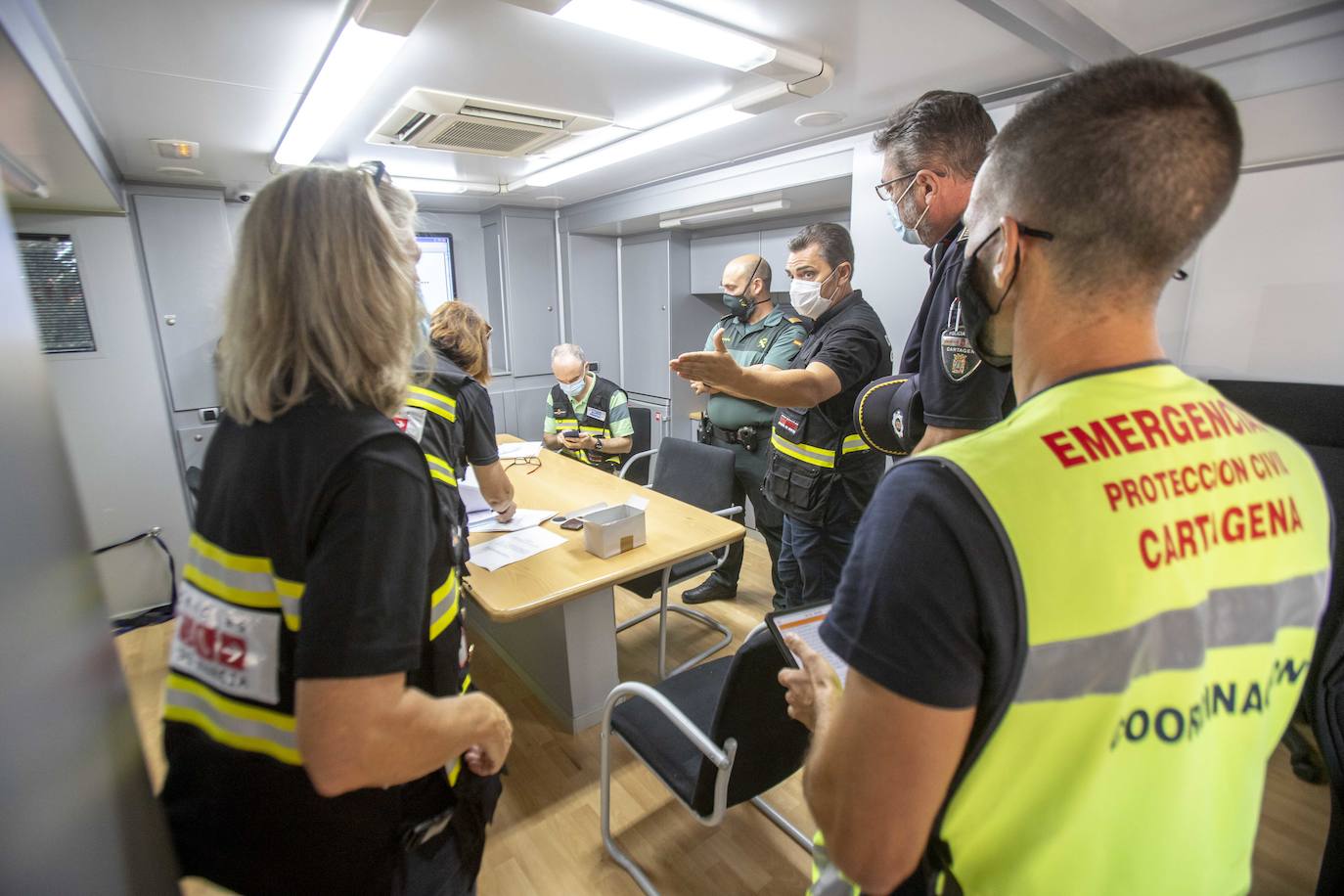 Fotos: Simulacro de un supuesto escape químico en La Ajorra