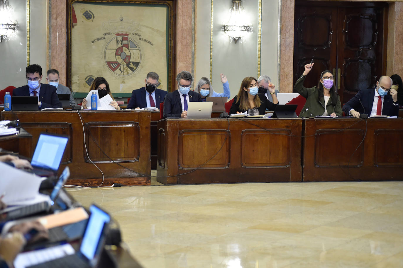 Fotos: El Pleno del Ayuntamiento de Murcia del 28 de octubre de 2021