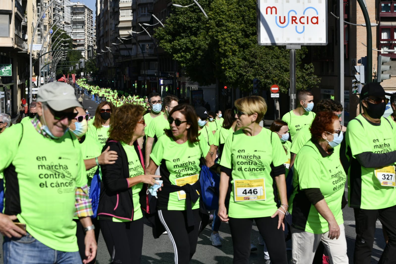 Fotos: La Marea Verde contra el cáncer vuelve a recorrer las calles de Murcia