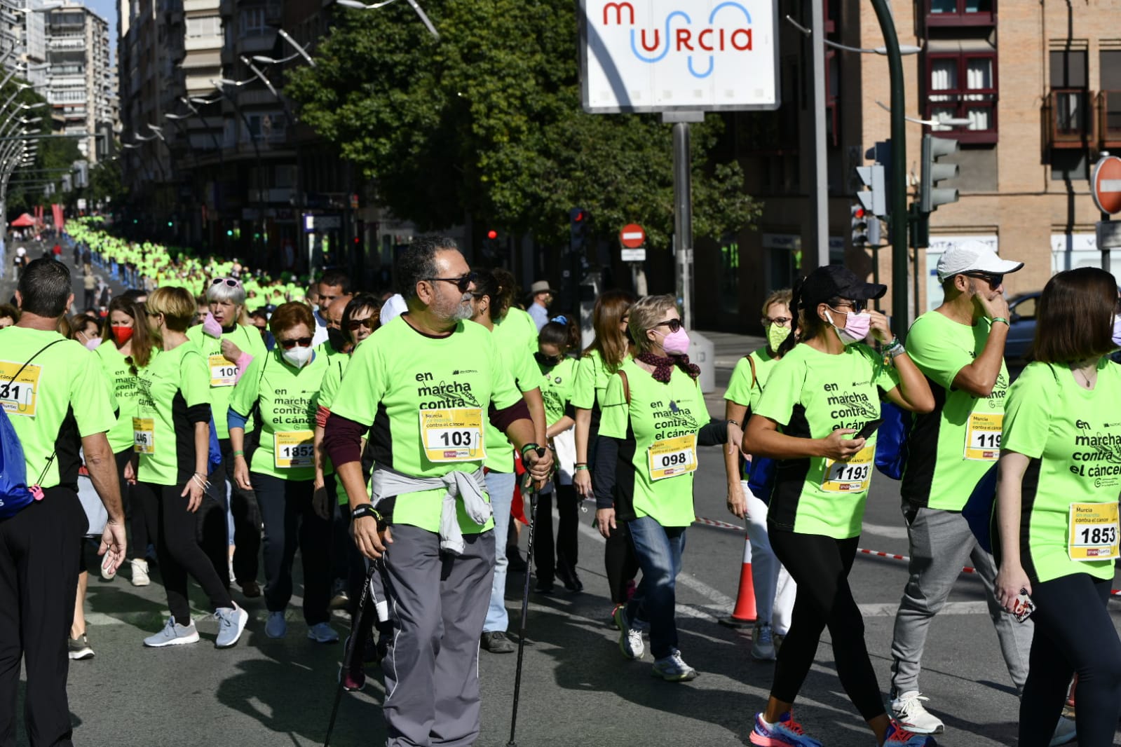 Fotos: La Marea Verde contra el cáncer vuelve a recorrer las calles de Murcia