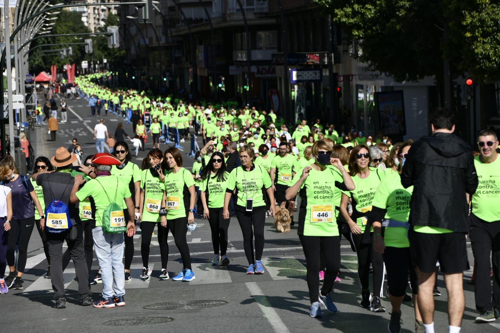 Fotos: La Marea Verde contra el cáncer vuelve a recorrer las calles de Murcia