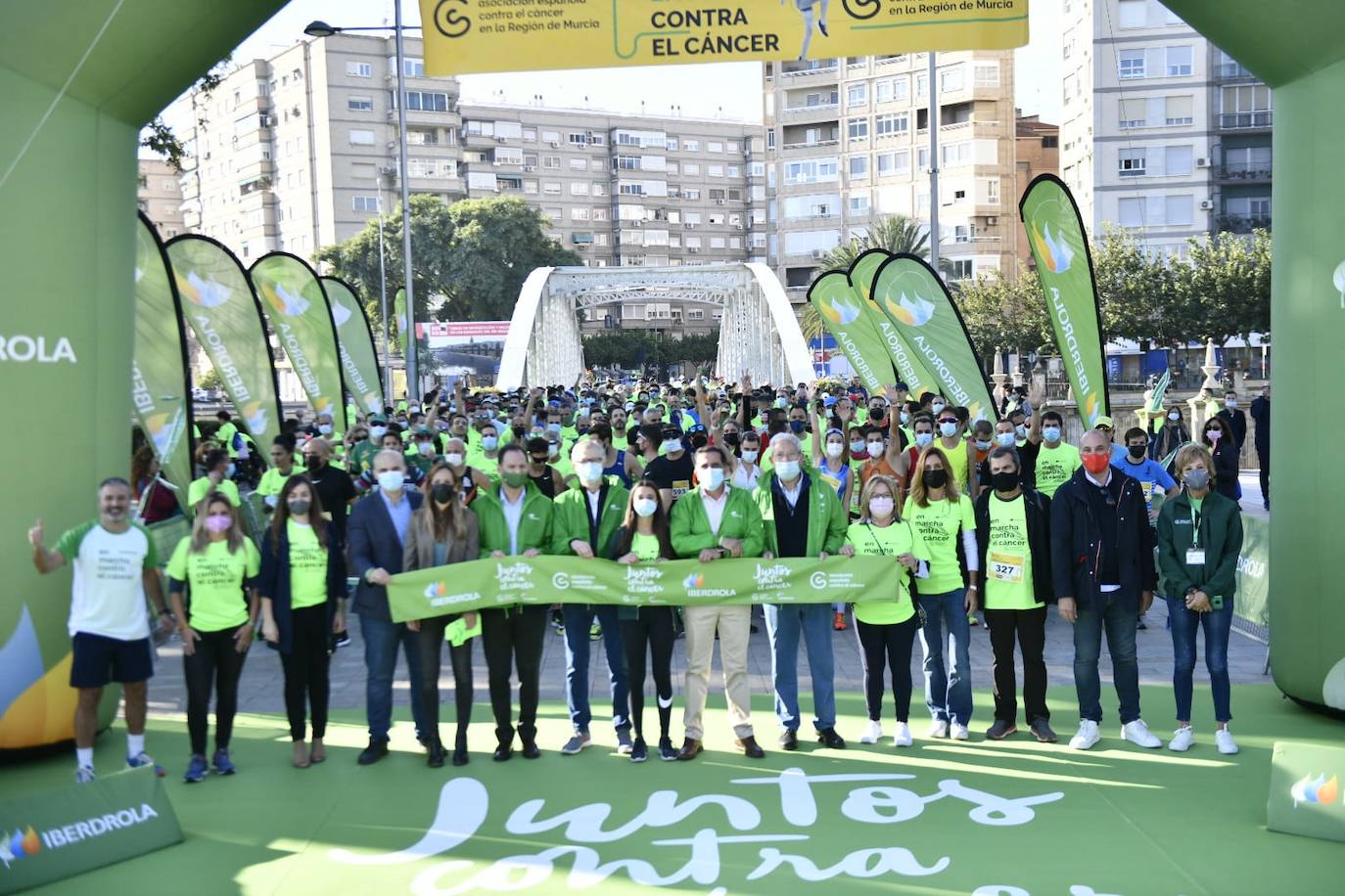 Fotos: La Marea Verde contra el cáncer vuelve a recorrer las calles de Murcia